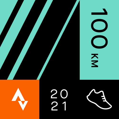 Strava 100k per month