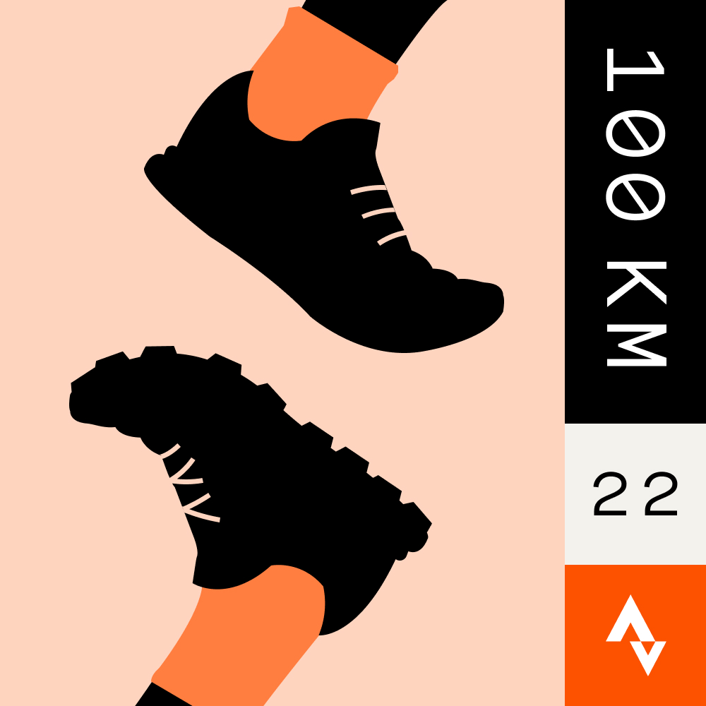 Strava 100k per month