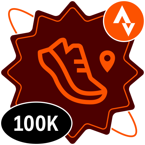 Strava 100k per month