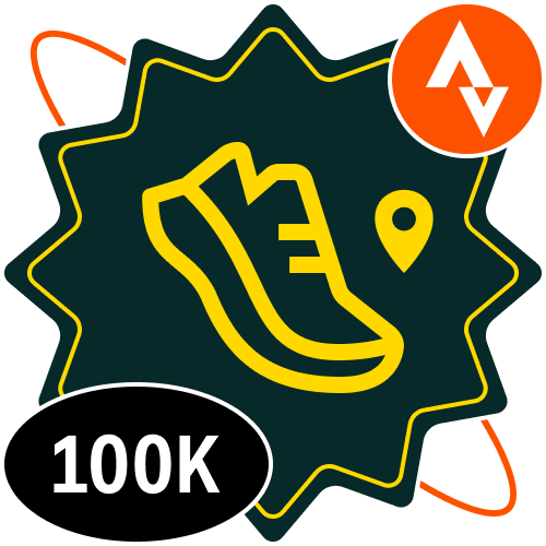 Strava 100k per month