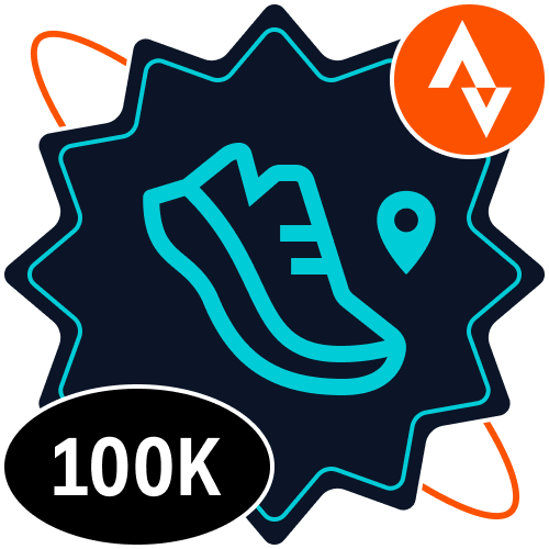 Strava 100k per month