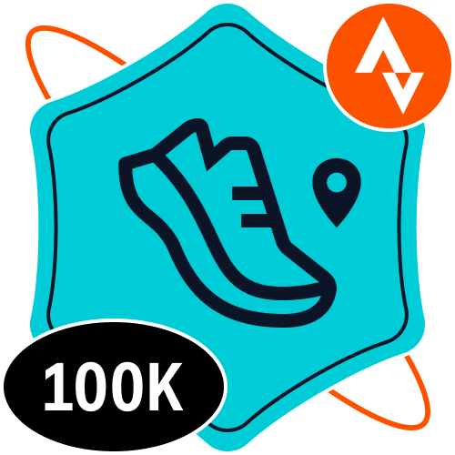 Strava 100k per month