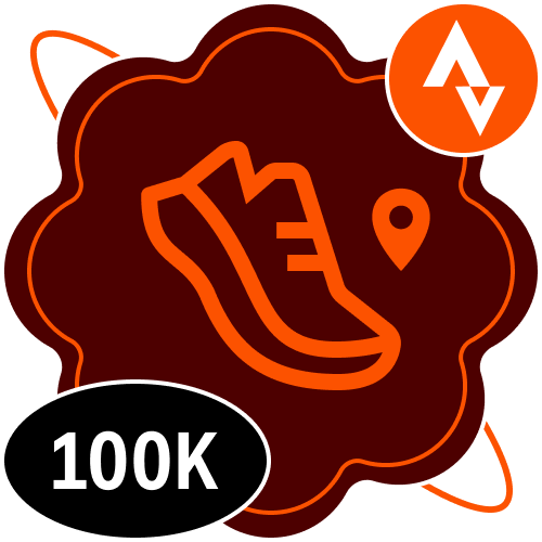 Strava 100k per month