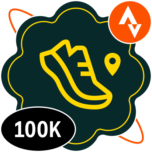 Strava 100k per month