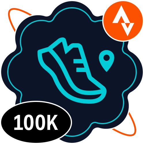 Strava 100k per month
