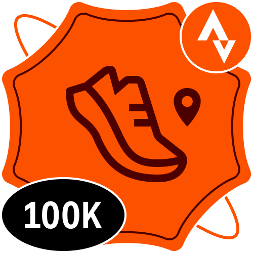 Strava 100k per month