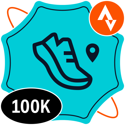 Strava 100k per month