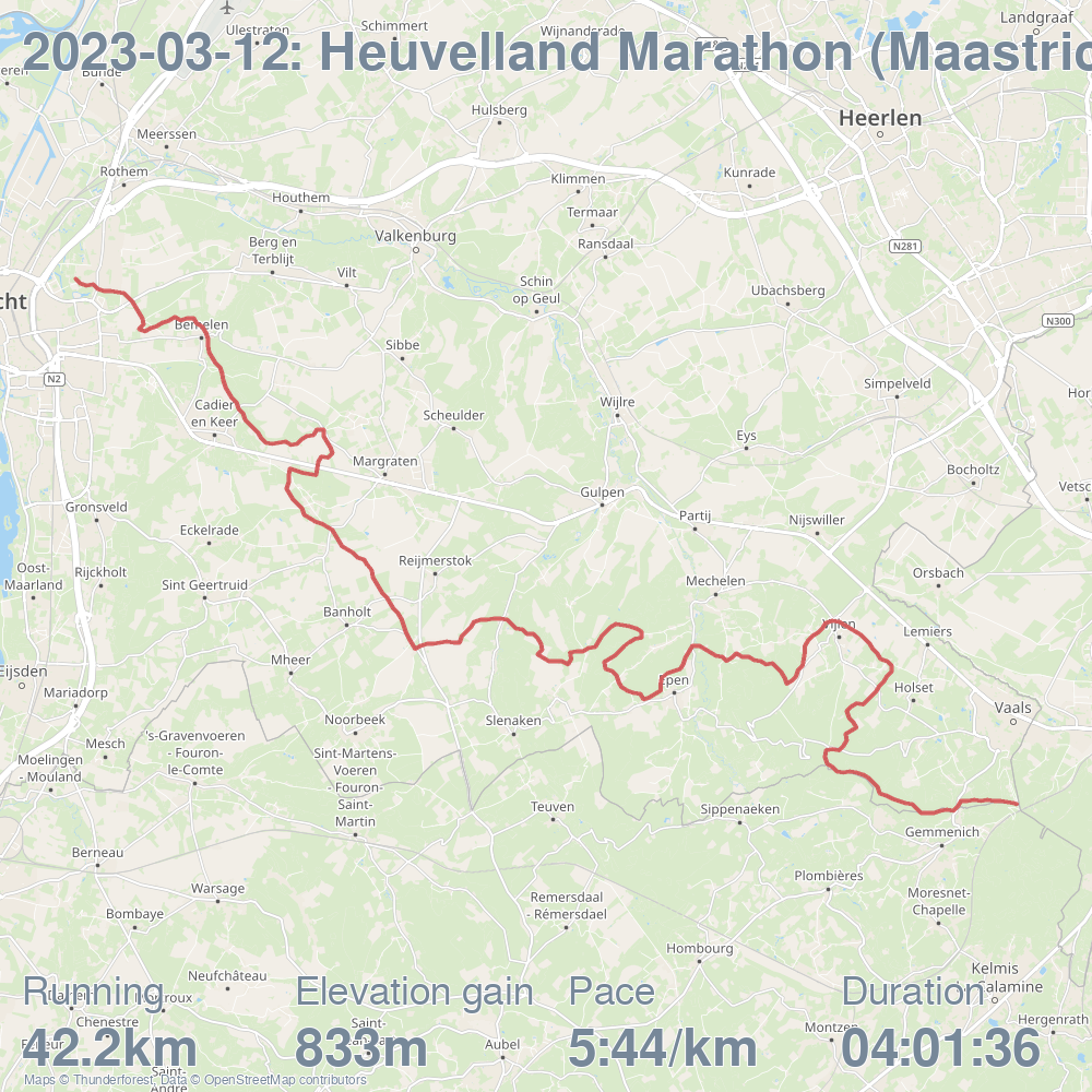 Heuvelland Marathon (Maastricht -> Vaals)